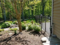 <b>54'' high Black Alumi Guard 3-Rail Ascot Aluminum Fencing with Flat Post Caps and Walk Gate</b>